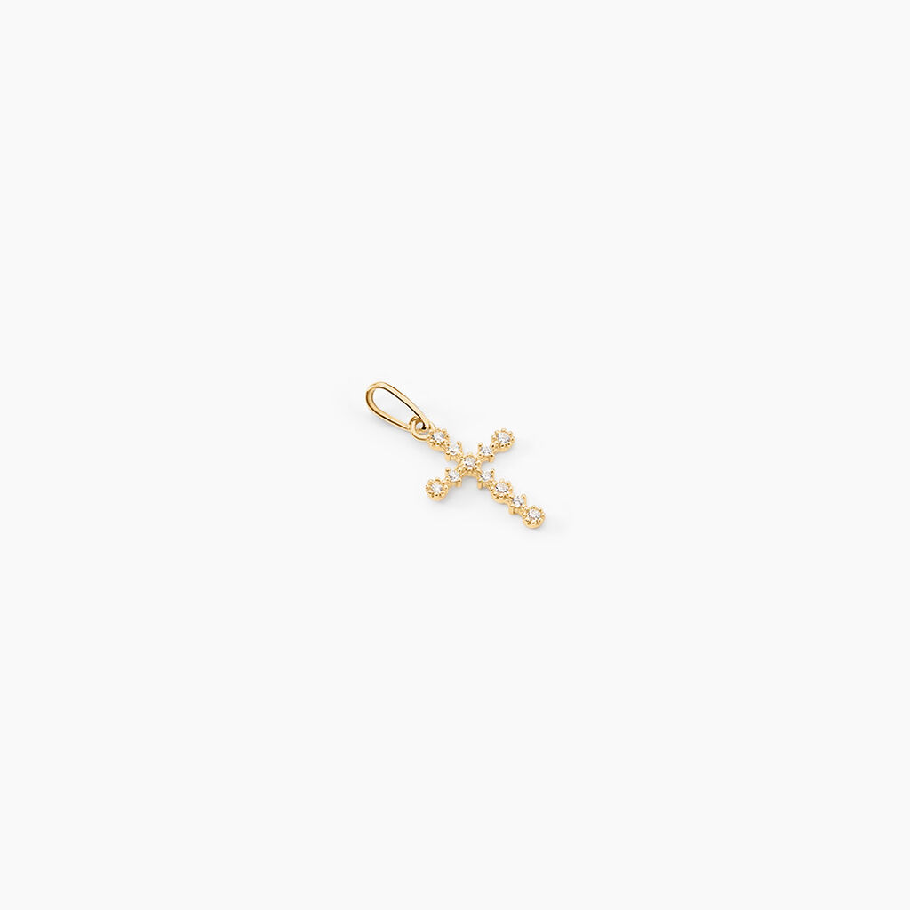 Pendentif Or Jaune Lucinien Oxyde De Zirconium - Pendentifs Famille | Histoire d’Or
