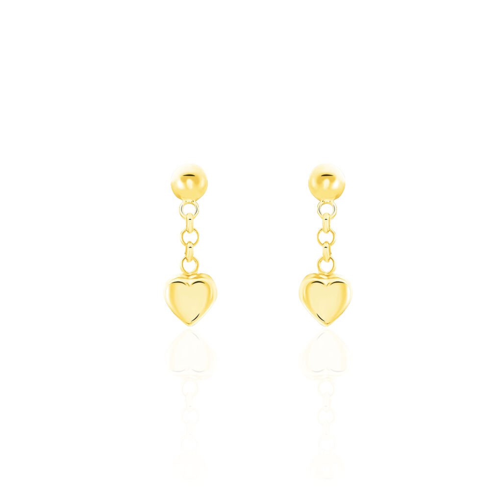 Boucles D'oreilles Pendantes Anne-maudae Pendantes Coeurs Or Jaune - Boucles d'oreilles pendantes Femme | Histoire d’Or