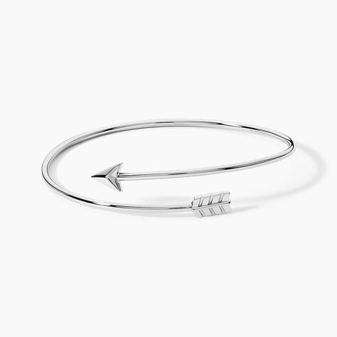 Bracelet Jonc Fabienna Argent Blanc - Bracelets joncs Femme | Histoire d&rsquo;Or