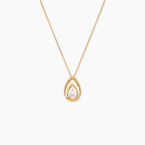 Collier Loetitia Plaqu&eacute; Or Jaune Oxyde De Zirconium - Colliers Femme | Histoire d&rsquo;Or