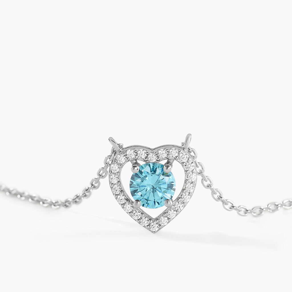 Collier Suzon Argent Blanc Oxyde De Zirconium - F&ecirc;te des m&egrave;res Femme | Histoire d&rsquo;Or