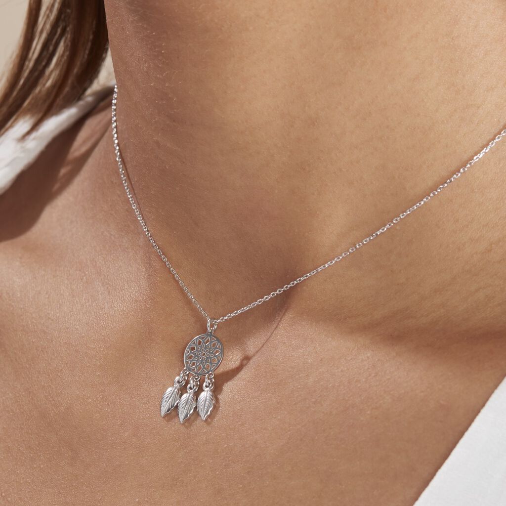 Collier Argent Blanc Ida - Colliers fantaisie Femme | Histoire d’Or