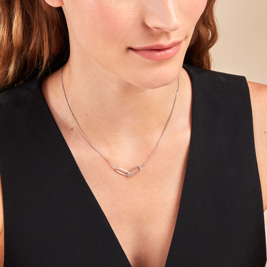 Collier Cedrine Argent Blanc - Colliers fantaisie Femme | Histoire d’Or
