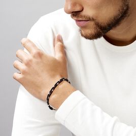 Bracelet Acier Blanc Augusto Agate - Bracelets fantaisie Homme | Histoire d’Or
