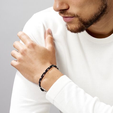 Bracelet Acier Blanc Augusto Agate - Bracelets fantaisie Homme | Histoire d’Or