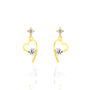 Boucles D'oreilles Pendantes Romance Or Jaune Oxyde De Zirconium