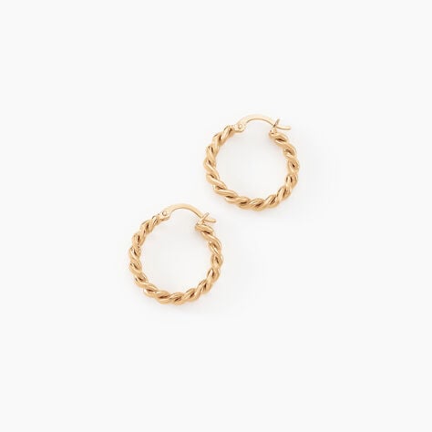 Créoles Plaqué Or Jaune Isaiah - Boucles d'oreilles créoles Femme | Histoire d’Or