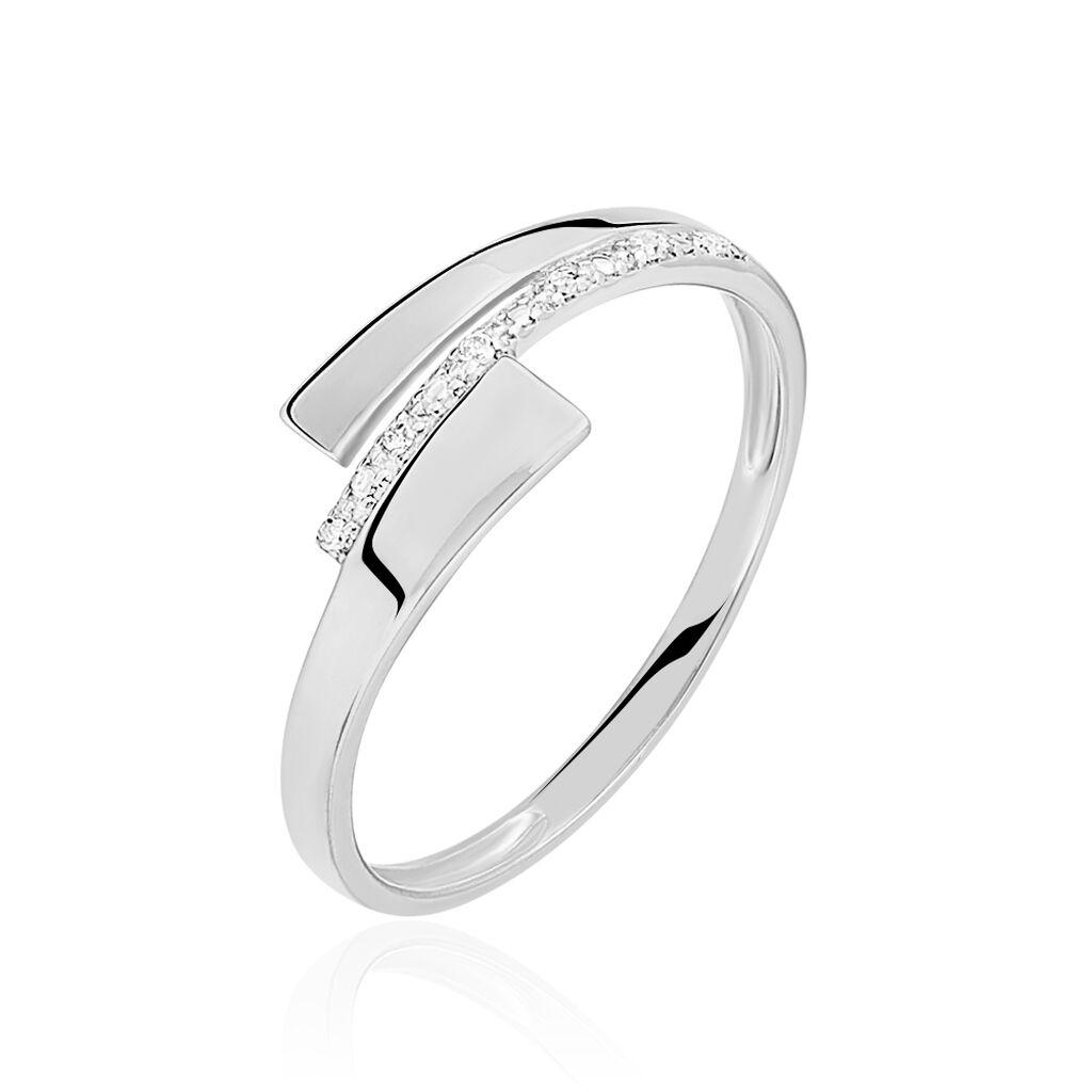 Bague Ainhoa Or Blanc Diamant - Bagues avec pierre Femme | Histoire d’Or