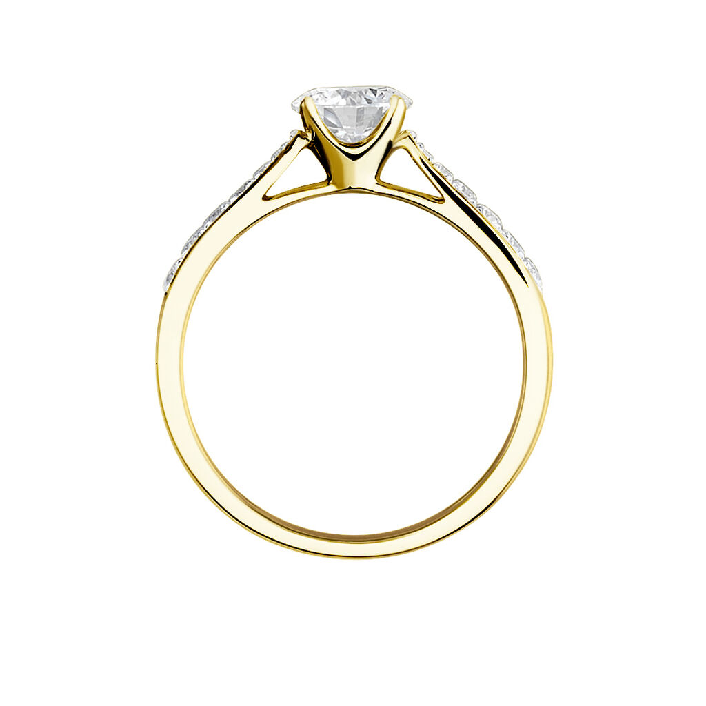 Bague Solitaire Laetitia Or Jaune Diamant Synthetique - Bagues solitaires Femme | Histoire d’Or