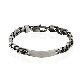 Bracelet Identité Esteban Acier Gris - Bracelets fantaisie Homme | Histoire d’Or