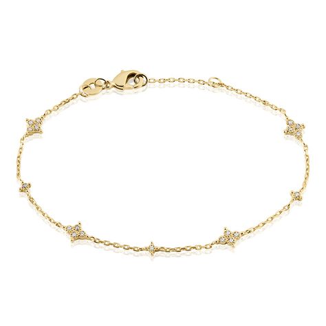 Bracelet Femme Plaqué Or Jonc 10 Oxydes de Zirconium 76300080BJ