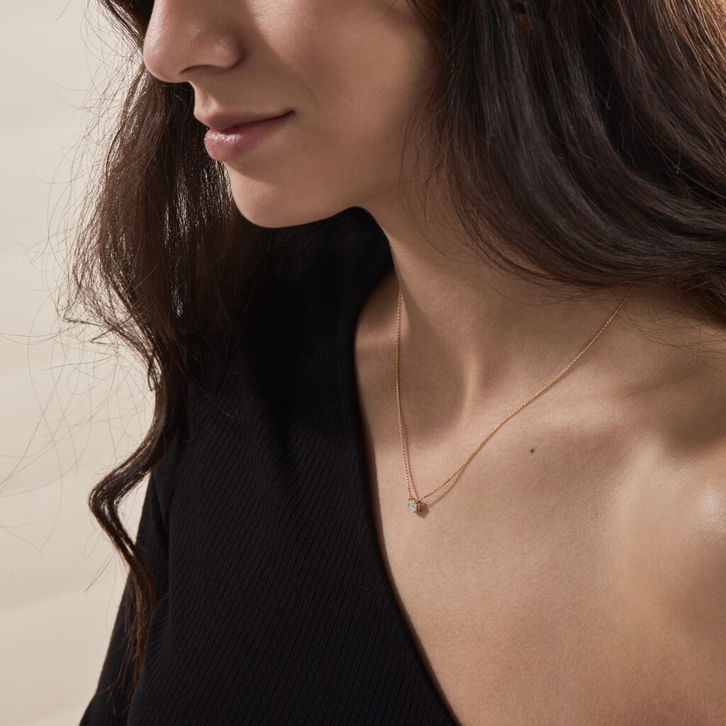 Collier Collection Aphrodite Or Jaune Diamant Synthetique - Colliers Femme | Histoire d’Or