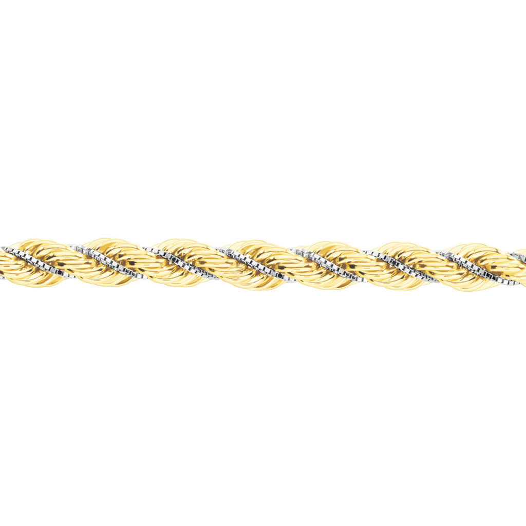Collier Jerryenne Danilo Maille Corde Et Venitienne Or Bicolore - Chaines Femme | Histoire d’Or