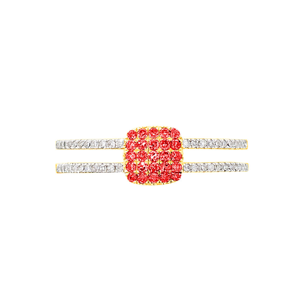 Bague Aude Or Jaune Rubis Et Diamant - Bagues avec pierre Femme | Histoire d’Or