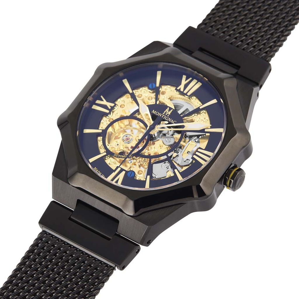 Montre Montignac Octogon Automatique Noir - Montres Homme | Histoire d&rsquo;Or