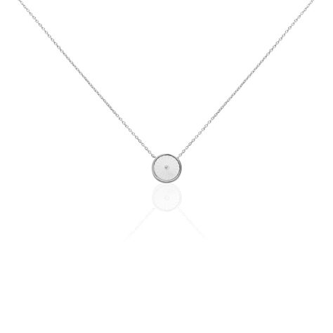 Collier Erina Argent Blanc Nacre Oxyde De Zirconium - Colliers fantaisie Femme | Histoire d&rsquo;Or