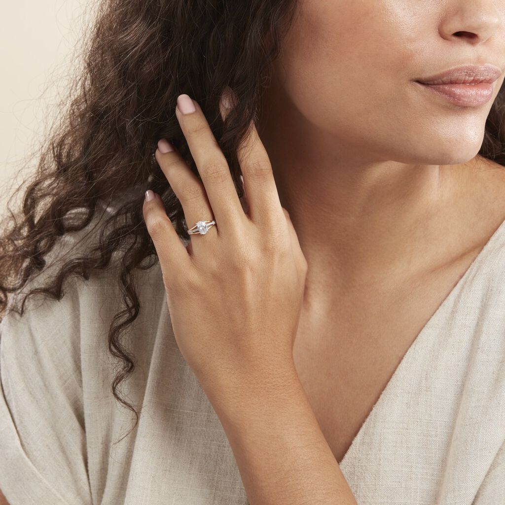 Bague Solitaire Fallon Or Jaune Oxyde De Zirconium - Bagues solitaires Femme | Histoire d’Or