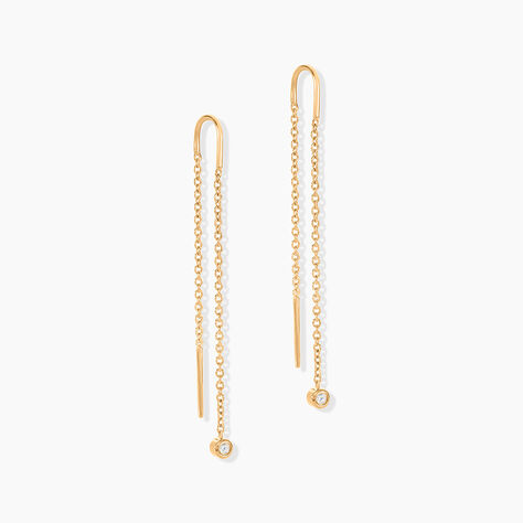 Bijoux D'oreilles Samiha Plaqué Or Jaune Oxyde De Zirconium - Nouveautés Femme | Histoire d’Or