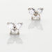 Boucles D'oreilles Puces Eleanor Fleur Or Blanc Oxyde De Zirconium - Clous d'oreilles Femme | Histoire d’Or