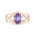 Bague Tina Or Rose Amethyste Et Diamant - Bagues solitaires Femme | Histoire d’Or