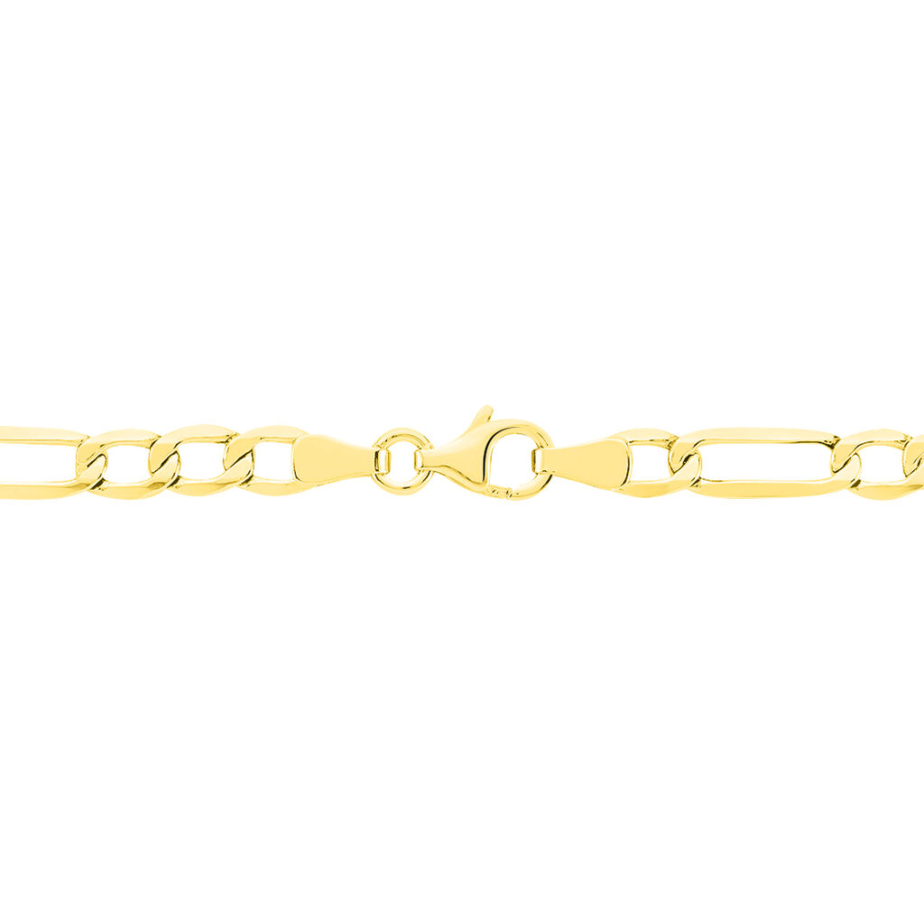 Collier Or Jaune Maille Altern&eacute;e 1/3 - Chaines Homme | Histoire d&rsquo;Or