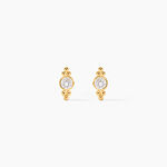 Boucles D'Oreilles Puces Amilla Or Jaune Oxyde De Zirconium - Clous d'oreilles Femme | Histoire d&rsquo;Or