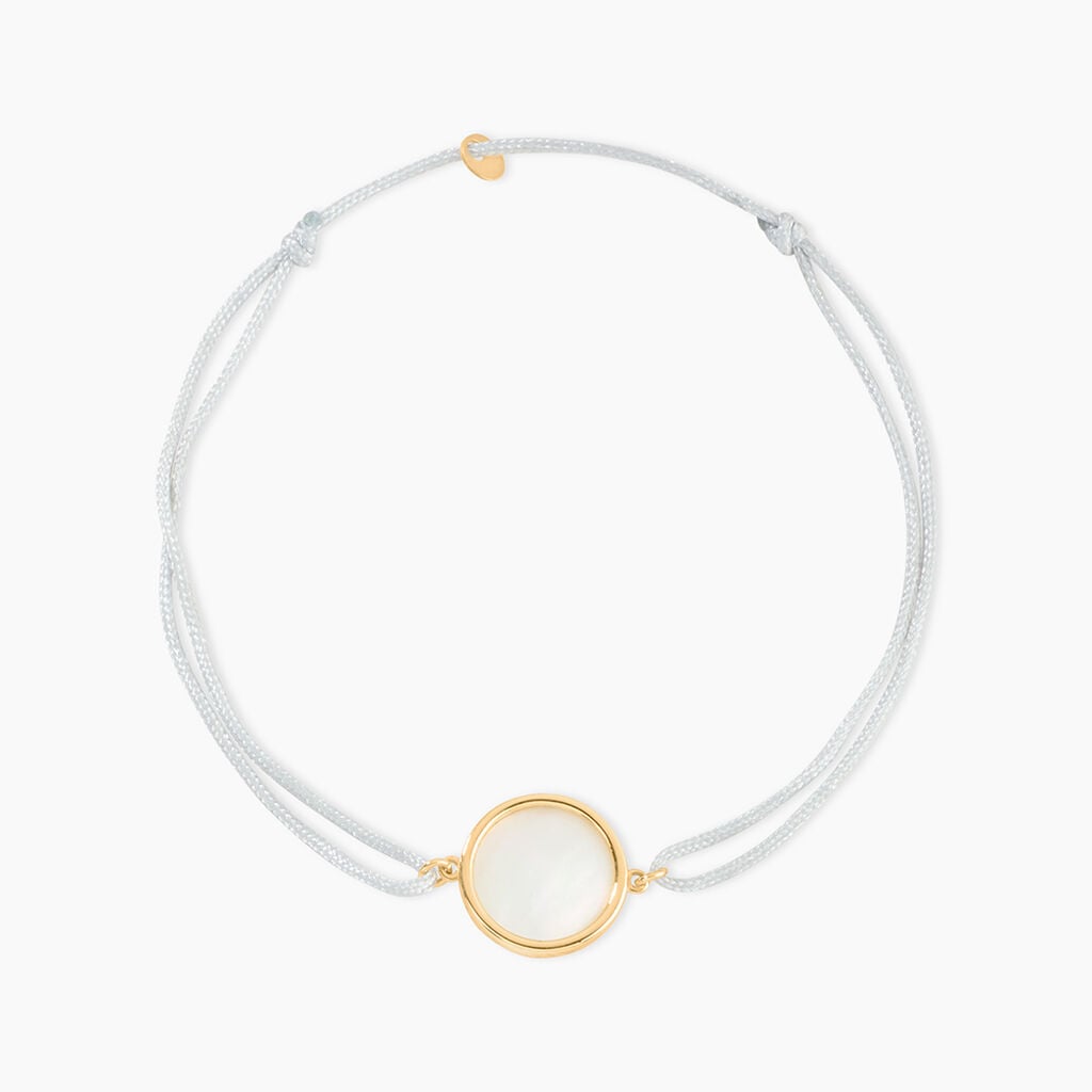 Bracelet Lucky Gems Or Jaune Nacre - Bracelets cordon Femme | Histoire d&rsquo;Or