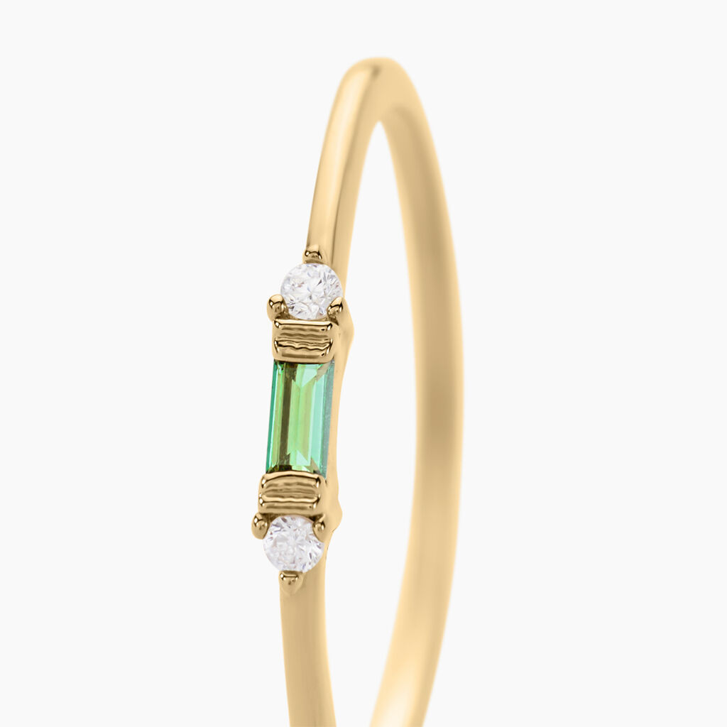 Bague Ylonna Plaque Or Jaune Oxyde De Zirconium - Bagues solitaires Femme | Histoire d&rsquo;Or