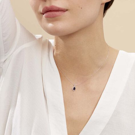 Collier Angelika Or Blanc Saphir Et Diamant - Colliers Femme | Histoire d’Or