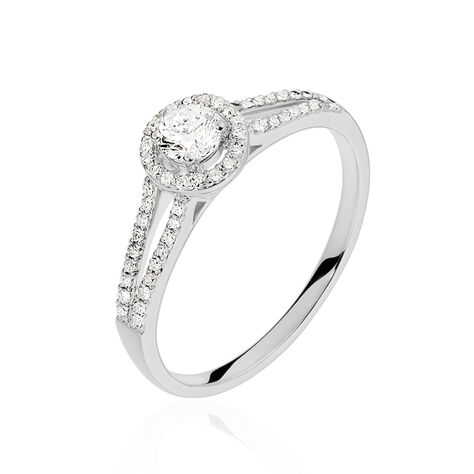 Bague Solitaire Karen Or Blanc Diamant - Bagues solitaires Femme | Histoire d’Or