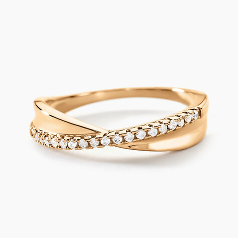 Bague Lia Plaqu&eacute; Or Jaune Oxyde De Zirconium - Bagues avec pierre Femme | Histoire d&rsquo;Or