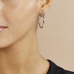 Cr&eacute;oles Argent Blanc Diane - Boucles d'oreilles cr&eacute;oles Femme | Histoire d&rsquo;Or