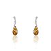 Boucles D'oreilles Pendantes Argent Blanc Melusine Ambre - Boucles d'oreilles fantaisie Femme | Histoire d’Or