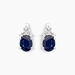 Boucles D'oreilles Puces Or Blanc Marie Saphirs Diamants - Clous d'oreilles Femme | Histoire d’Or