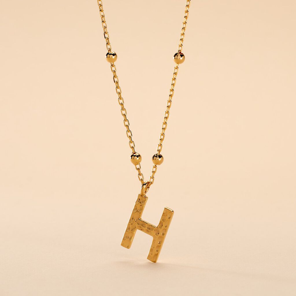 Collier Plaqu&eacute; Or Jaune Lettra - Bijoux sans pierre Femme | Histoire d&rsquo;Or