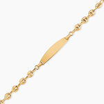 Bracelet Identit&eacute; Evin Maille Grain De Cafe Or Jaune - Bracelets Communion Enfant | Histoire d&rsquo;Or