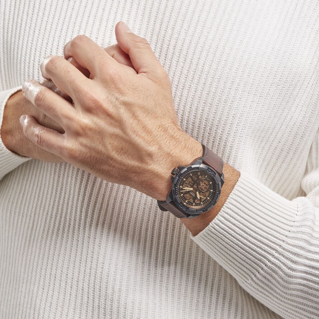 Montre Fossil Bronson 44 Marron - Montres Homme | Histoire d’Or