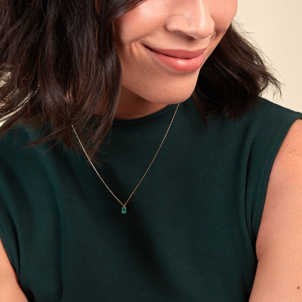 Collier Ovale Or Jaune Emeraude - Colliers Femme | Histoire d’Or