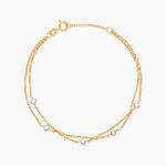 Bracelet Eclat D'Etoile Argent Dor&eacute; A L'Or 750/1000 Oxyde De Zirconium - Bracelets Femme | Histoire d&rsquo;Or