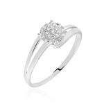 Bague Or Blanc Rosalane Diamants - Bagues avec pierre Femme | Histoire d&rsquo;Or