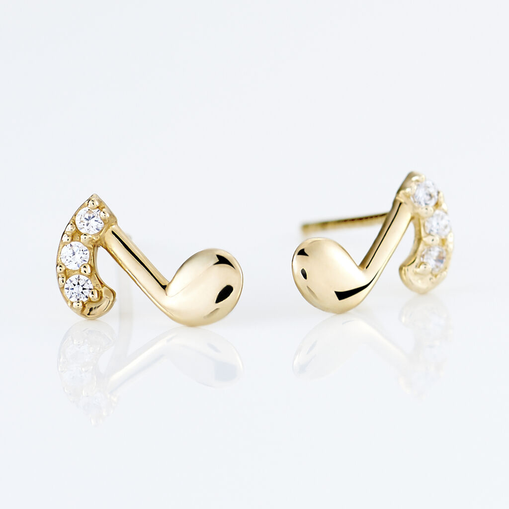 Boucles D'oreilles Or Jaune Vienne Oxydes - Boucles d'oreilles pendantes Femme | Histoire d’Or