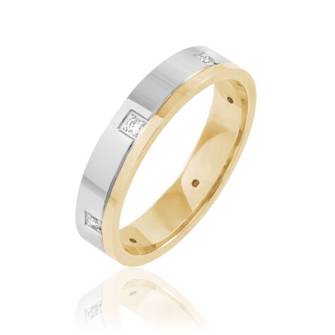 Alliance Camy Or Bicolore Diamant - Alliances Famille | Histoire d’Or