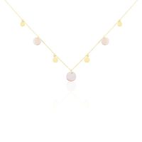 Collier Pampilles Colorées Or Jaune Nacre