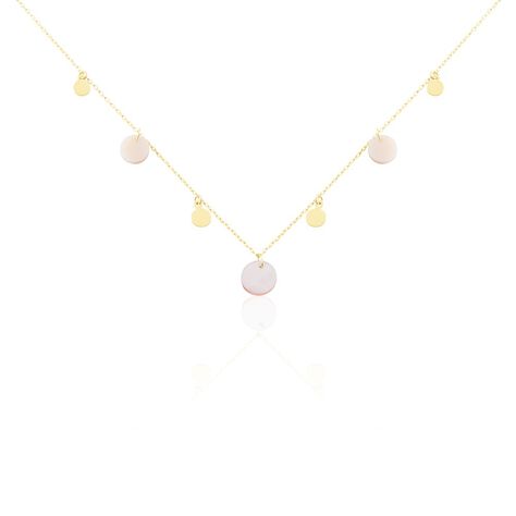 Collier Pampilles Colorées Or Jaune Nacre - Colliers Femme | Histoire d’Or