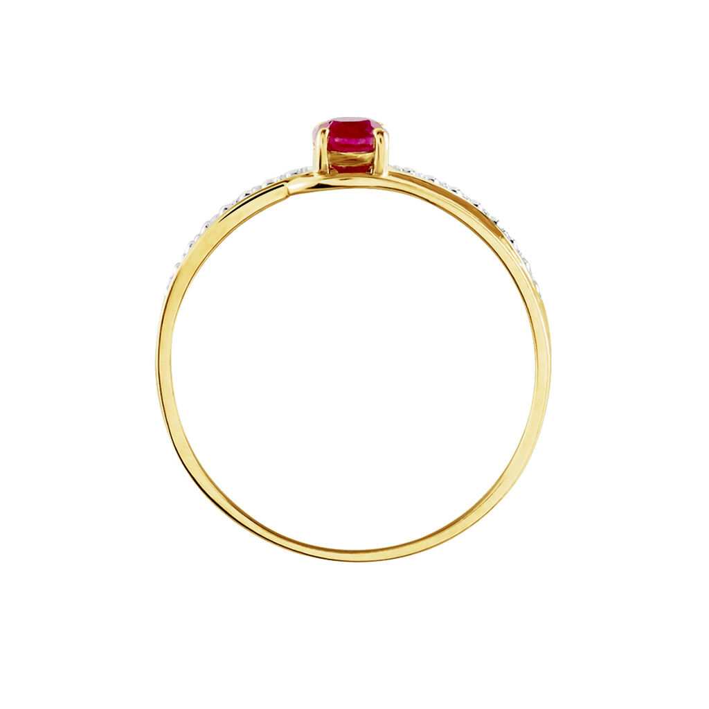 Bague Tanissia Or Jaune Rubis - Bagues solitaires Femme | Histoire d’Or
