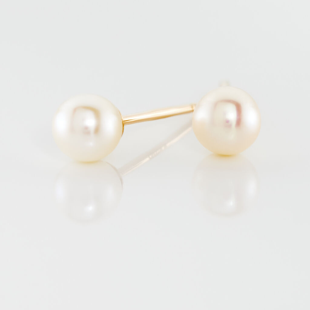 Boucles D'oreilles Suki Or Jaune Perle De Culture - Clous d'oreilles Femme | Histoire d&rsquo;Or