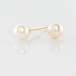 Boucles D'oreilles Suki Or Jaune Perle De Culture - Clous d'oreilles Femme | Histoire d&rsquo;Or