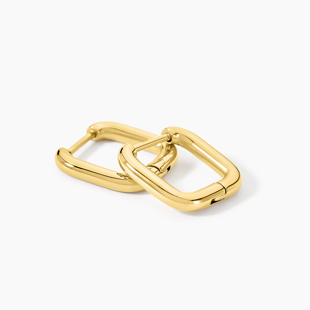 Cr&eacute;oles Fino Acier Jaune - Boucles d'oreilles cr&eacute;oles Femme | Histoire d&rsquo;Or