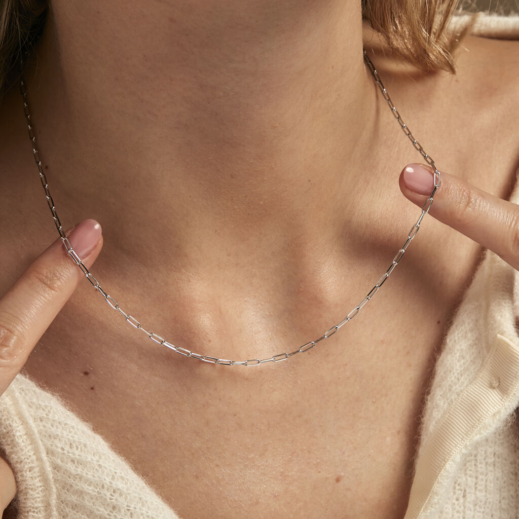 Chaîne Havana Argent Blanc - Chaines Femme | Histoire d’Or