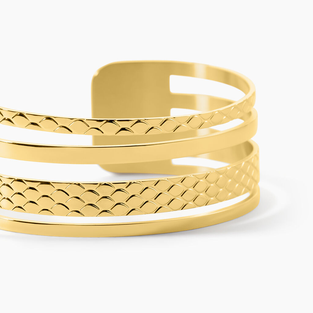 Bracelet Jonc Abram Acier Jaune - Bracelets Femme | Histoire d&rsquo;Or